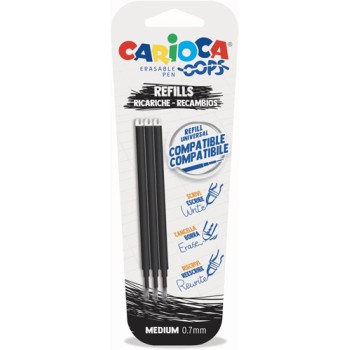 SET 3 REFIL CARIOCA - NERO